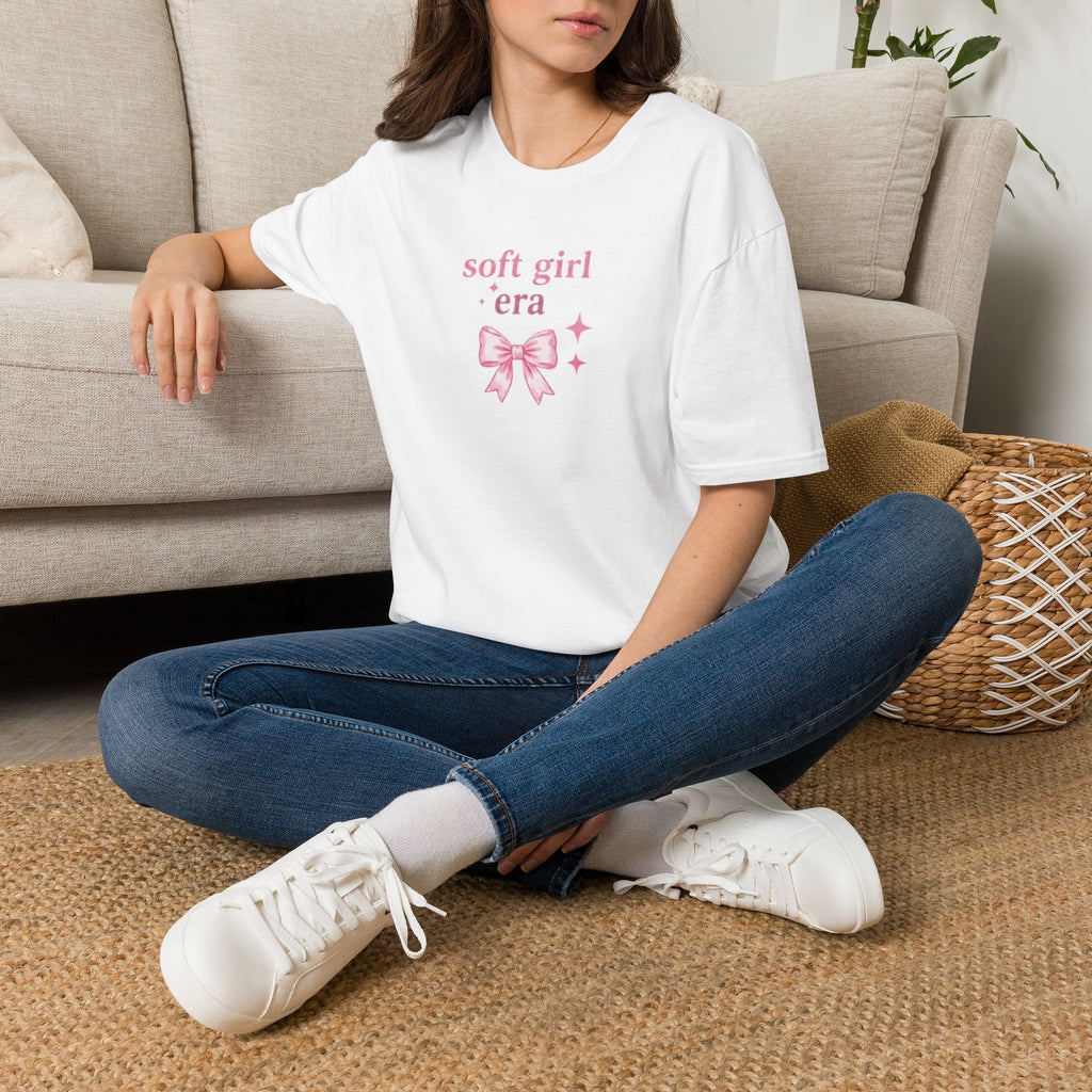 Soft Girl Era T-Shirt — Pink Bow Aesthetic Tee