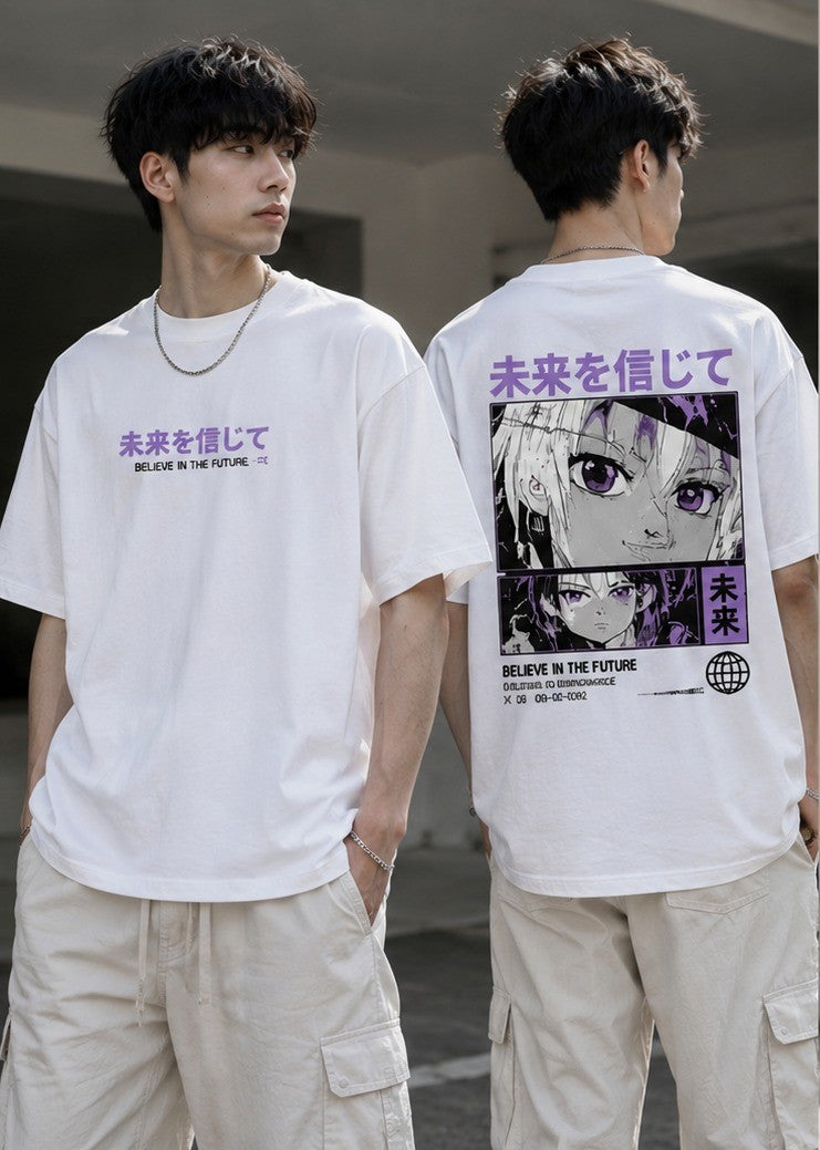 Believe in the Future T-Shirt — Japanese Text Inspirational Tee