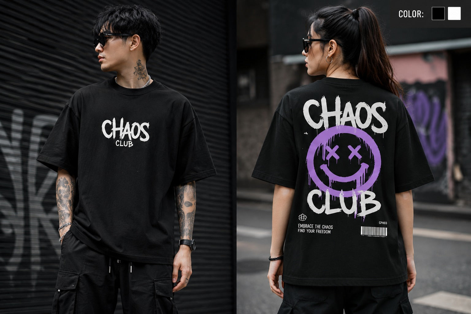 Chaos Club T-Shirt — Funny Minimalist Graphic Tee for Teen & Adult Casual Wear