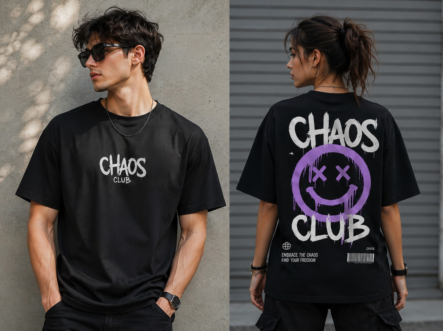 Chaos Club T-Shirt — Funny Minimalist Graphic Tee for Teen & Adult Casual Wear