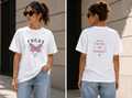 Focus Butterfly T-Shirt — Inspirational Pink Butterfly Graphic Tee for Mindfulness & Motivation