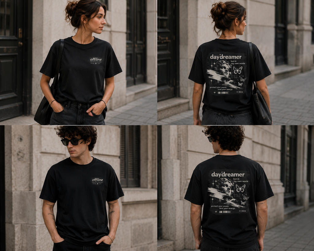 Offline Tee — 'offline. find peace in the chaos' Minimal Relaxed T-Shirt