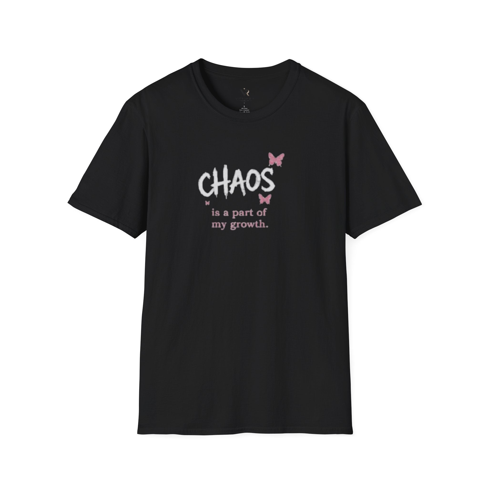 Chaos Is Part Of My Growth T-Shirt — Inspirational Butterfly Graphic Tee