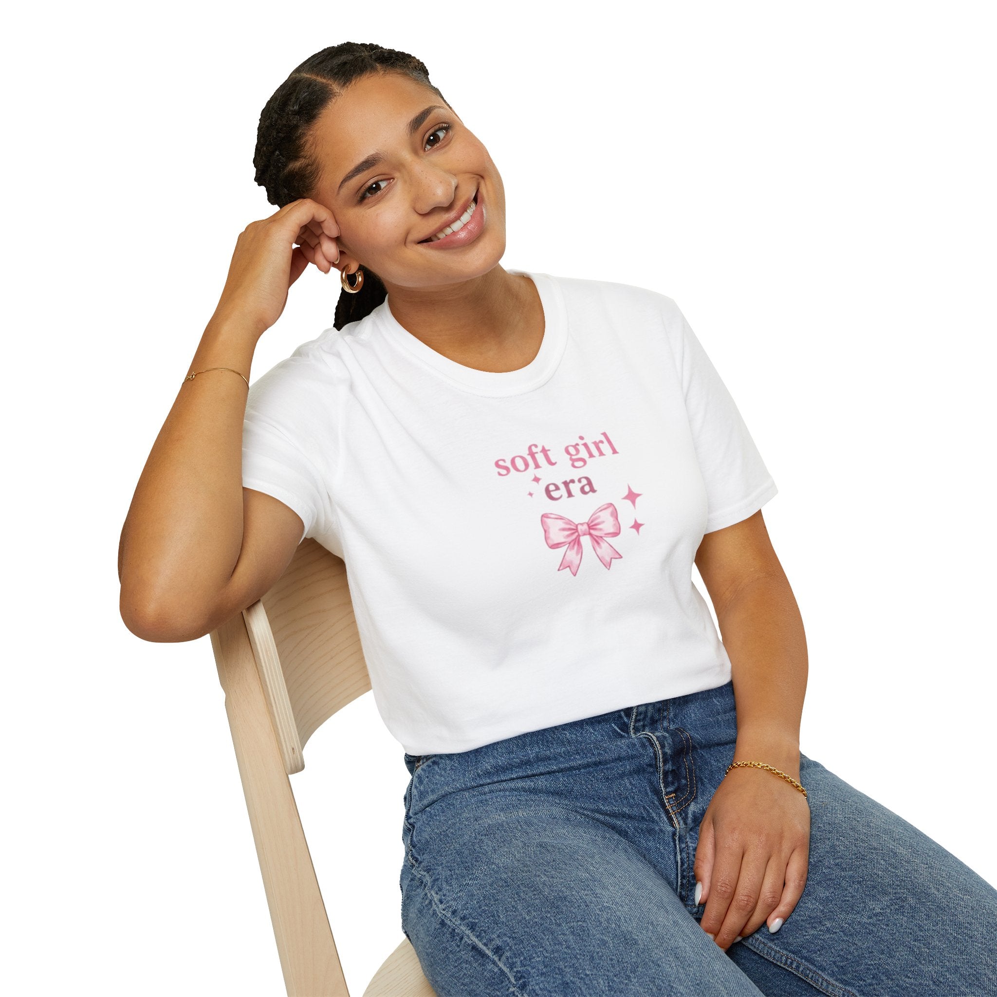 Soft Girl Era T-Shirt — Pink Bow Aesthetic Tee
